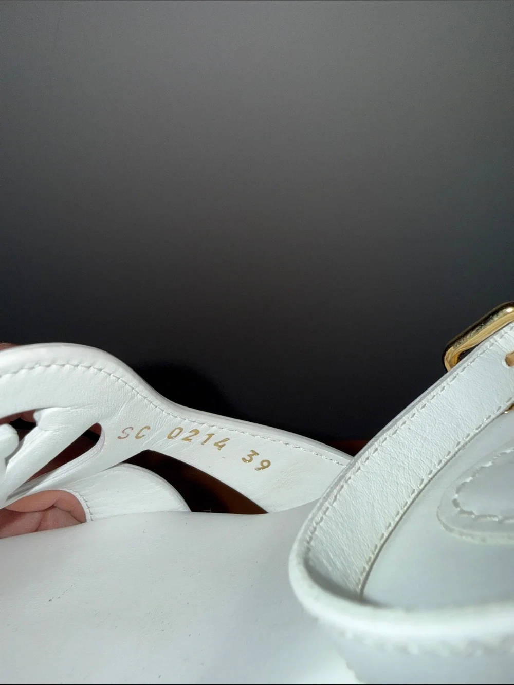 Louis Vuitton white leather